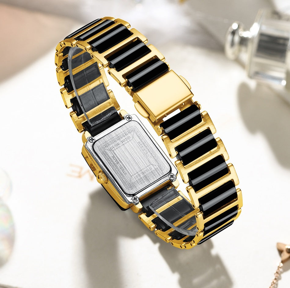 Fashion Ceramic Square Quartz Watch