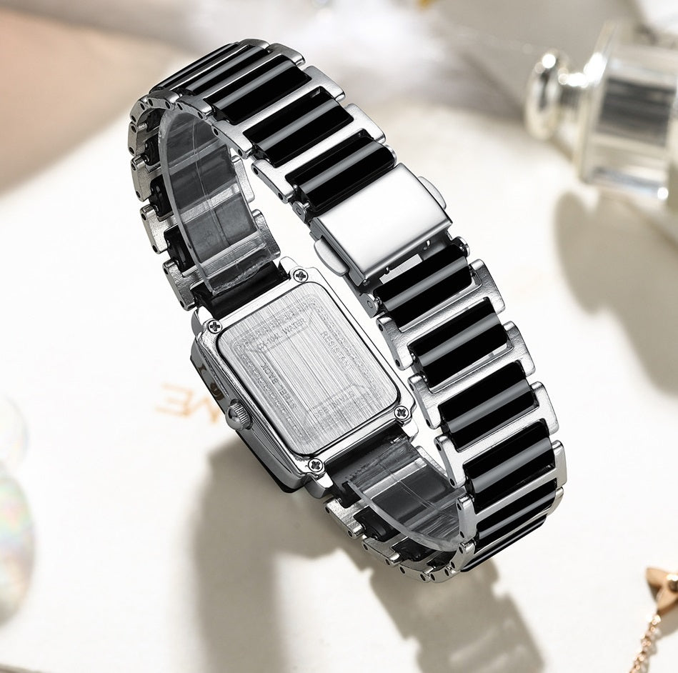 Fashion Ceramic Square Quartz Watch