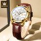 ⏰Hot Sale 50% OFF💥💥OLEVS Triple-Eye Six-Hand Leather Casual Chronograph Men's Watch