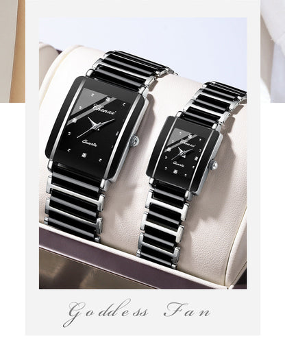 Fashion Ceramic Square Quartz Watch