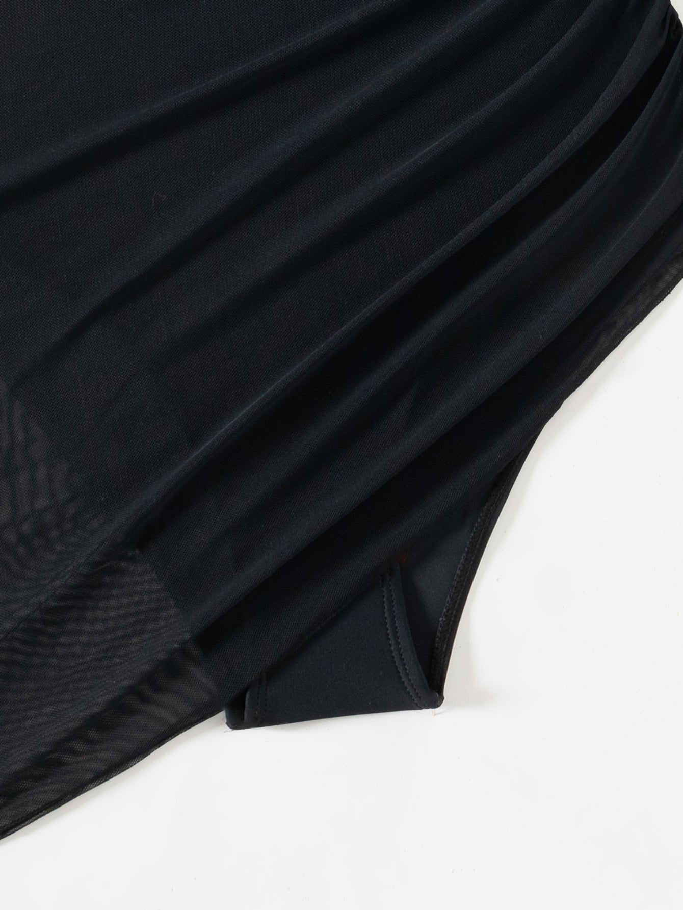 🏝️👙Last Day Sale 50% OFF 🍧Slimming Mesh Sheer Sarong Wraps Tummy Control Swimsuit - Light and Graceful, Show Off Your Perfect Curves!