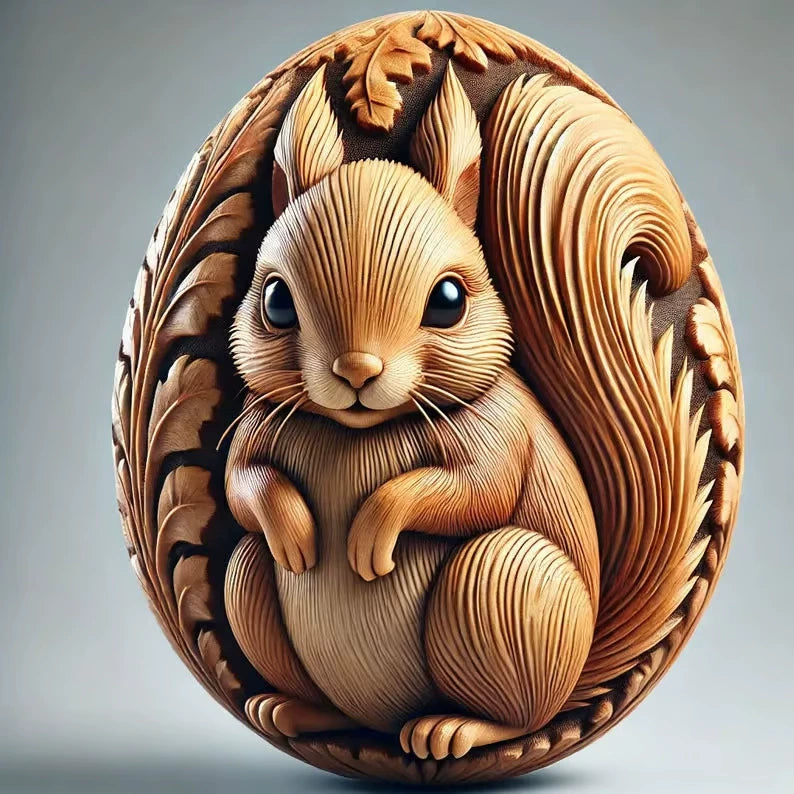 🔥🎁Hot Sale🔥Animal Easter Carved Craft Egg