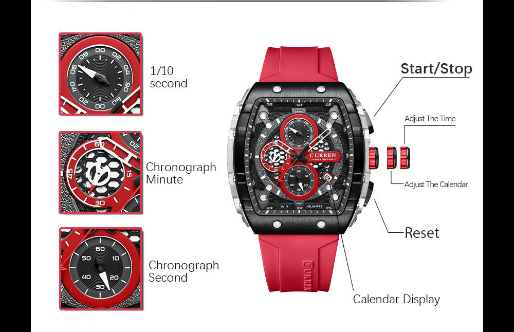 🌈Cyberpunk Futuristic Style⌚Men's Multifunctional Fashion Quartz Watch