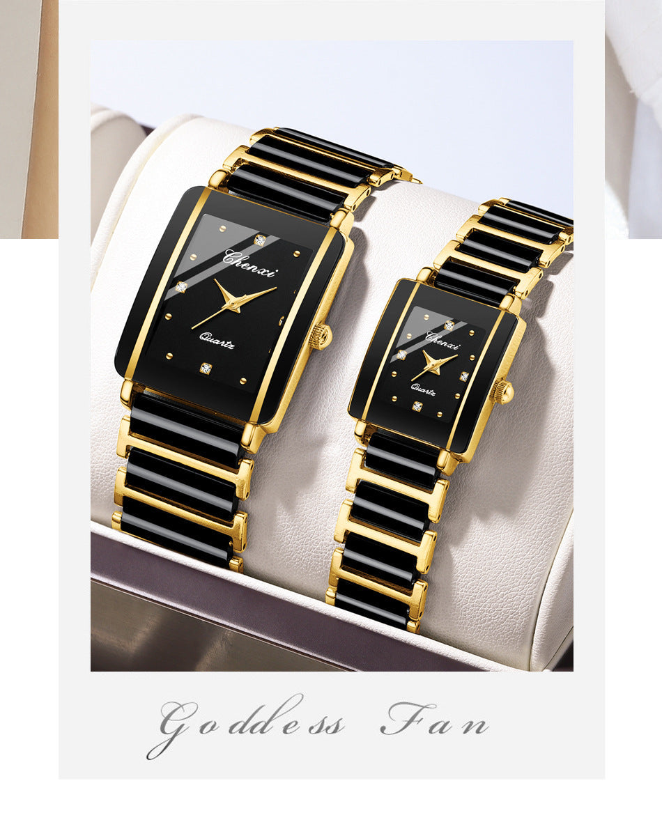 Fashion Ceramic Square Quartz Watch