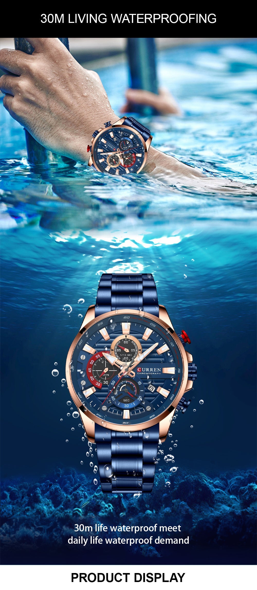 🔥Men's Fashion Classic Multifunctional Steel Band Watch