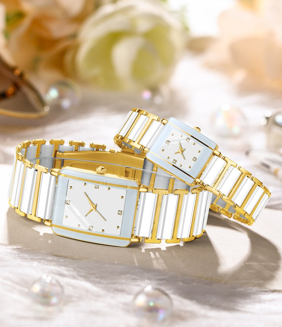 Fashion Ceramic Square Quartz Watch