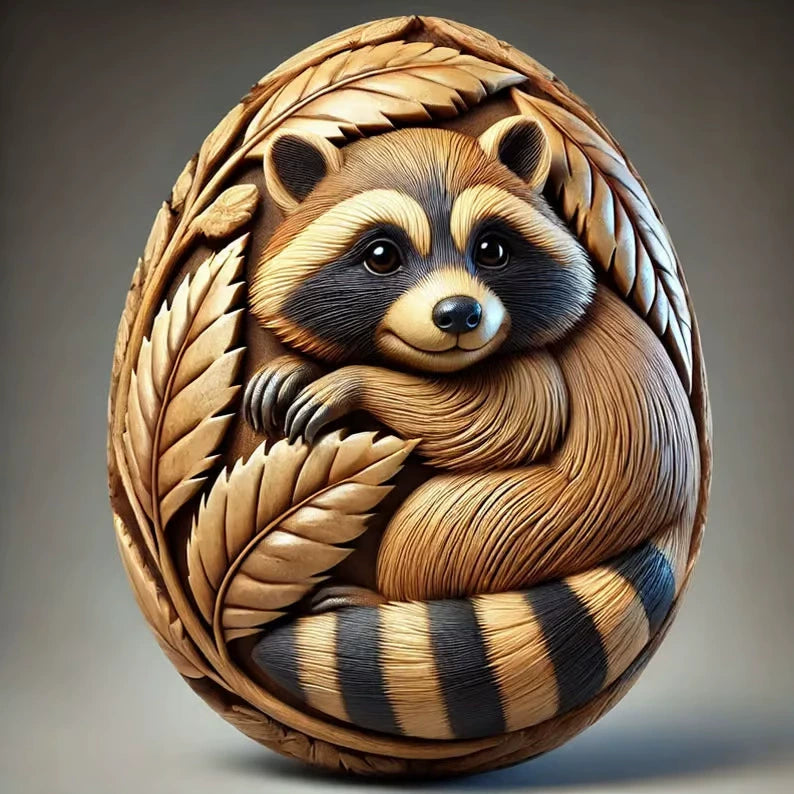 🔥🎁Hot Sale🔥Animal Easter Carved Craft Egg