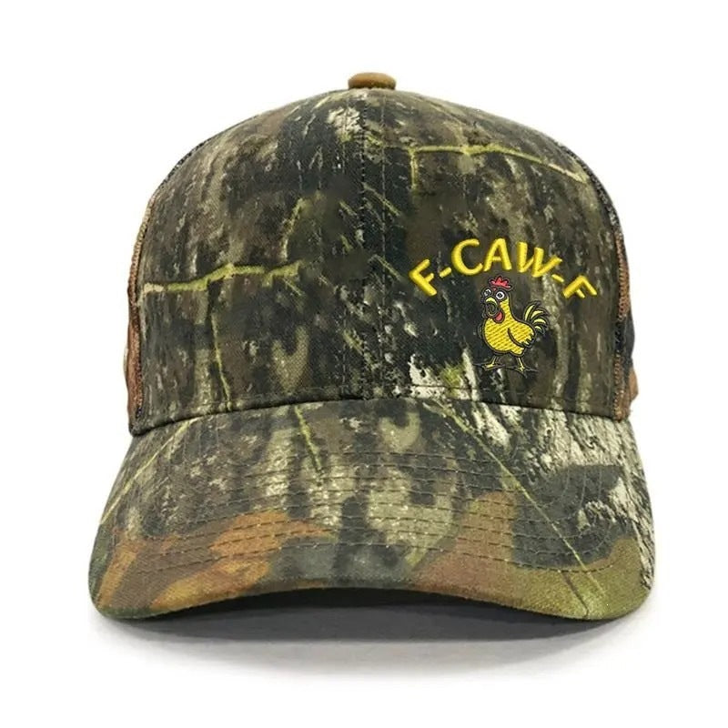 Witty Chicken Embroidered Snapback Cap
