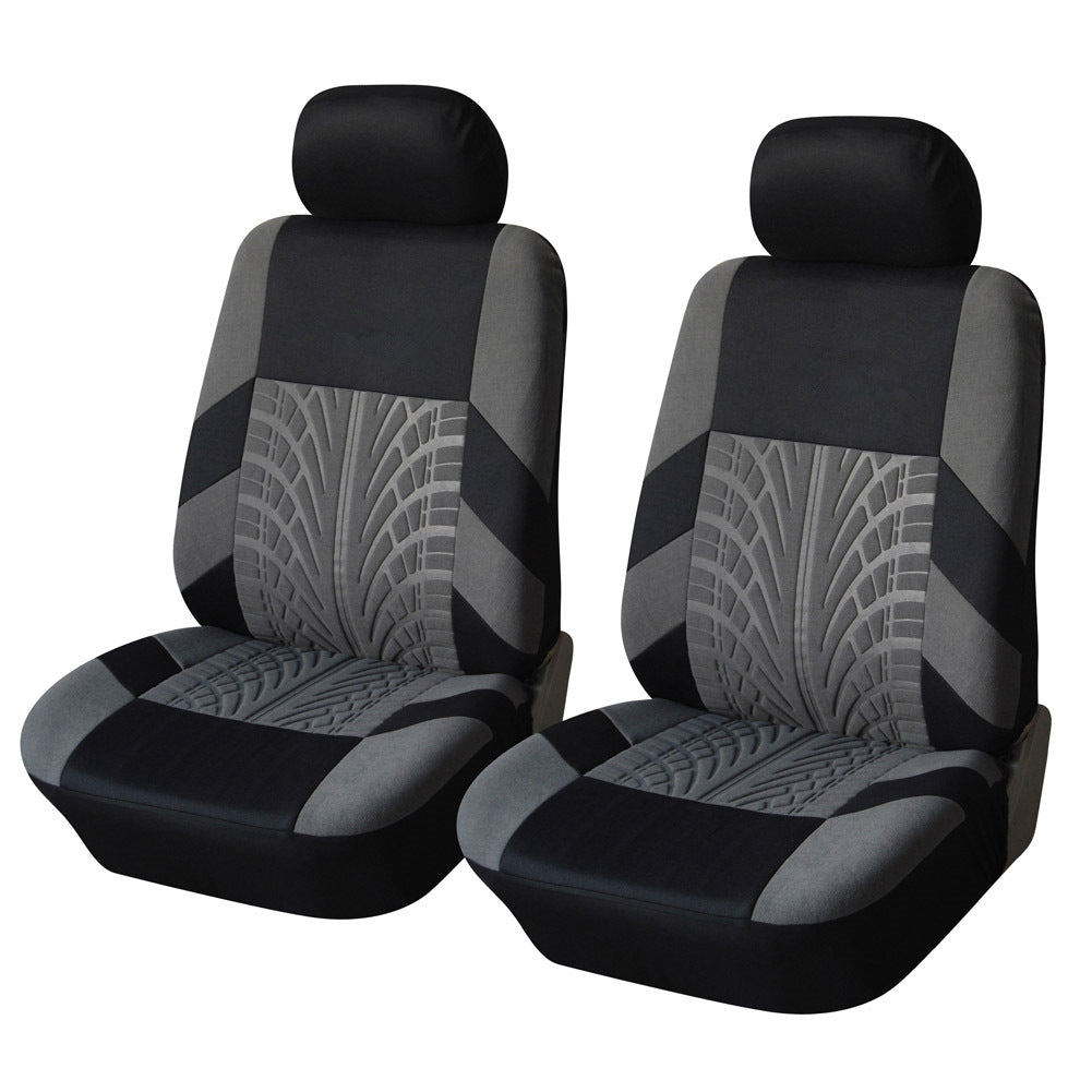 Car Seat Covers for 5 Seats Universal, Fabric Breathable Car Front & Rear Seat Protectors, Airbag Compatible, Full Protection, Fits Most Cars Trucks Vans SUVs, Red Gray Black Blue Seat Covers, Car Decor Gift, Truck Accessories, Car Interior Accessori