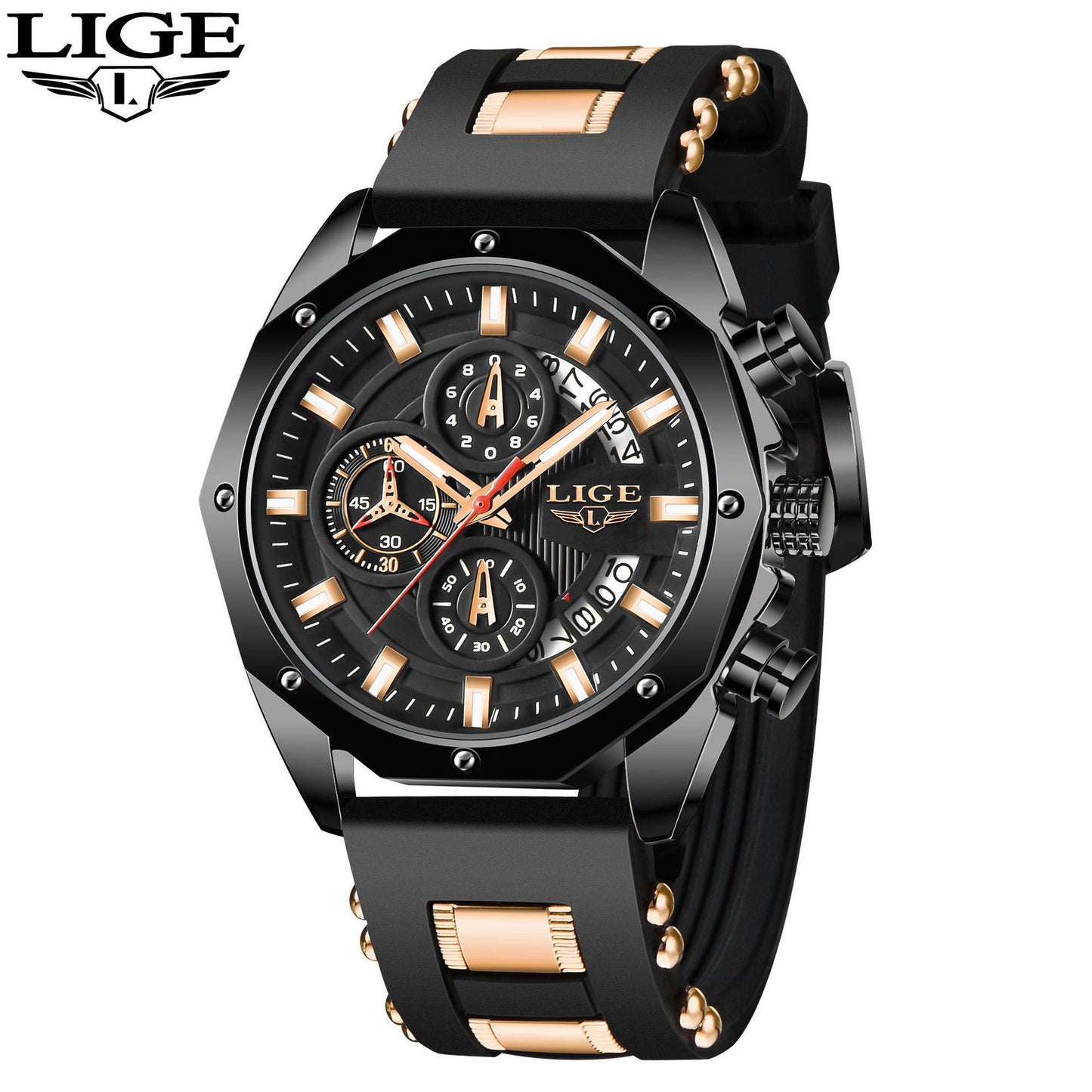 Men Watches Fashion Outdoor Waterproof Men's Sport Quartz Watch With Chronigraph