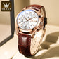 ⏰Hot Sale 50% OFF💥💥OLEVS Triple-Eye Six-Hand Leather Casual Chronograph Men's Watch