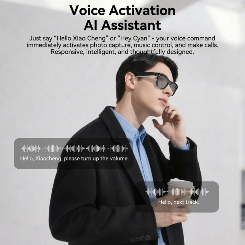 💎 50% OFF! 💎 Smart AI Camera Glasses with 8MP Photochromic Lenses ,Button Touch Adjustment for Travel Outdoor Adventures Hands-Free Photography 160+Languages Real-Time Translation Bluetooth Wireless Wearable Video Recording UV Protection