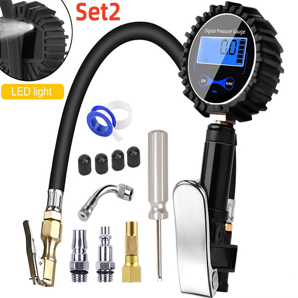 Digital Tire Inflator Kit with Pressure Gauge