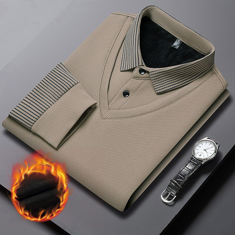 🍂Early Autumn Hot Sale 49% OFF🍁Men's Lapel Faux Two-Piece Knitted Shirt