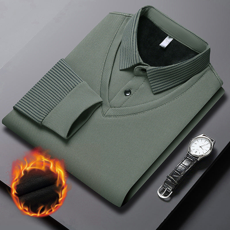 🍂Early Autumn Hot Sale 49% OFF🍁Men's Lapel Faux Two-Piece Knitted Shirt