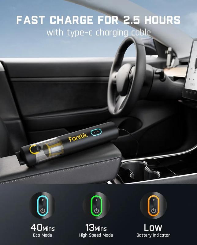 V8 Apex Car Vacuum Cleaner, 4-in-1 Portable Cordless Mini Vacuum Cleaner with 19,000 Pa Suction Power