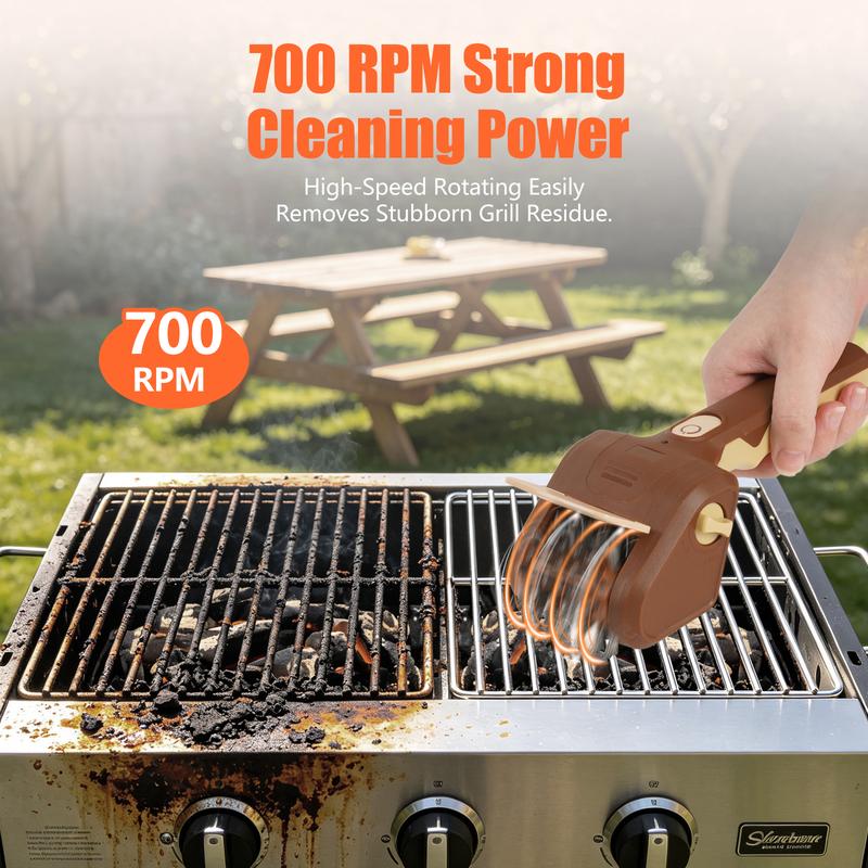 🔥Electric Grill Cleaner with Rotating Steel Brush