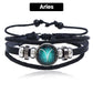 🎁Great Gift🌌Luminous 12 Constellations Bead Leather Woven Bracelet