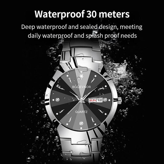 Men's Casual And Business Round Dial Quartz Watch