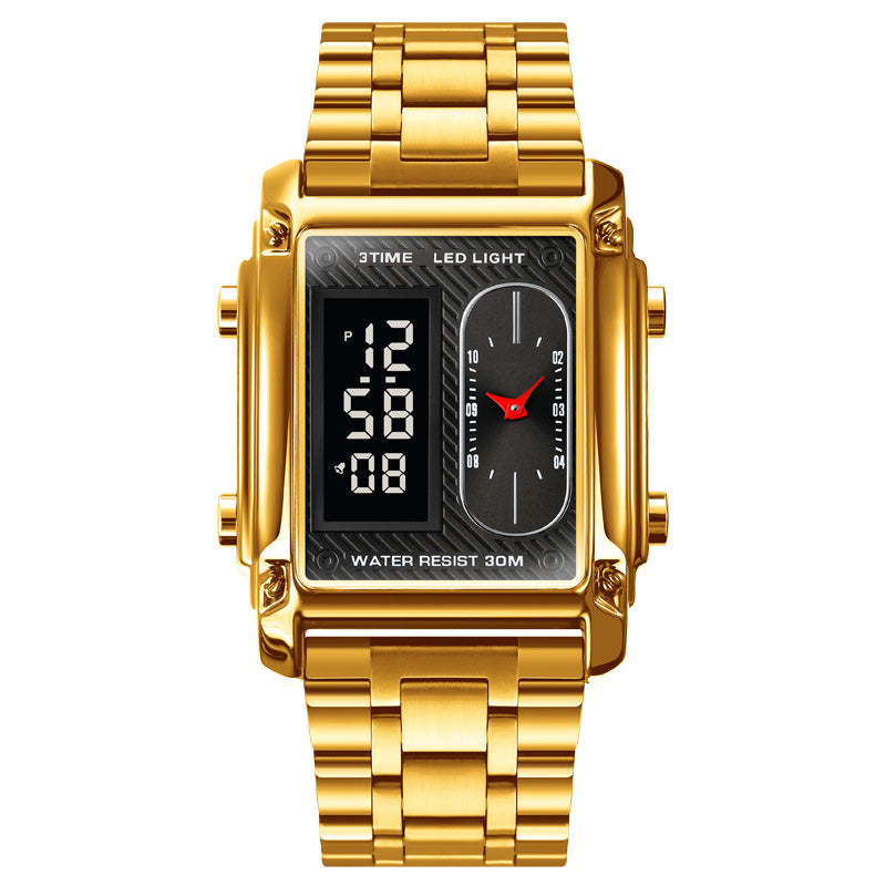⏳Limited Time Special 50% OFF💥🎁Men's Square Creative Dual-Movement Multifunctional Sports Watch