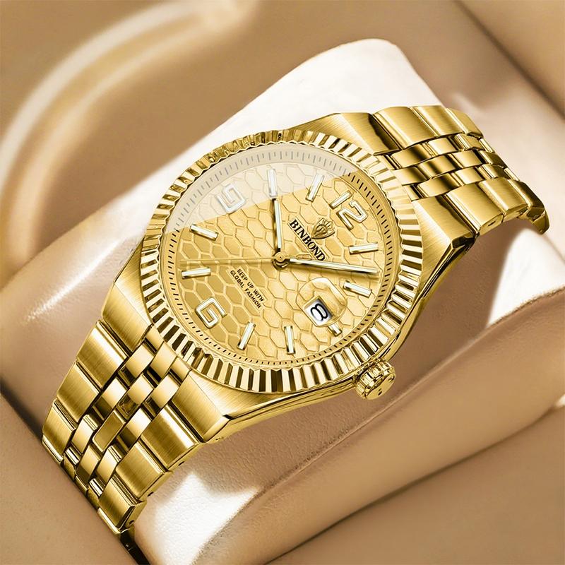 Men’s Honeycomb-Pattern Luminous Watch
