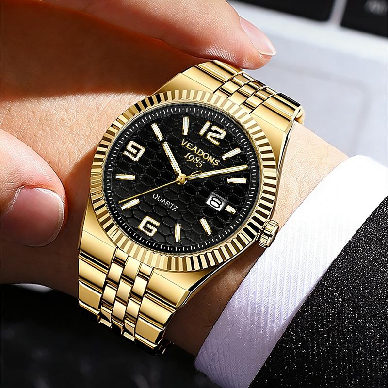 Men’s Honeycomb-Pattern Luminous Watch