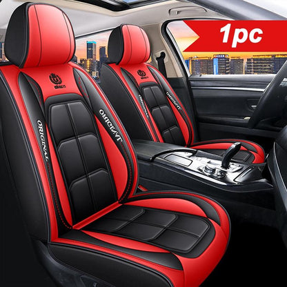 PU leather car seat covers, front set, universal fit for sedans, SUVs, and trucks