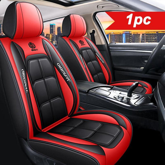 PU leather car seat covers, front set, universal fit for sedans, SUVs, and trucks