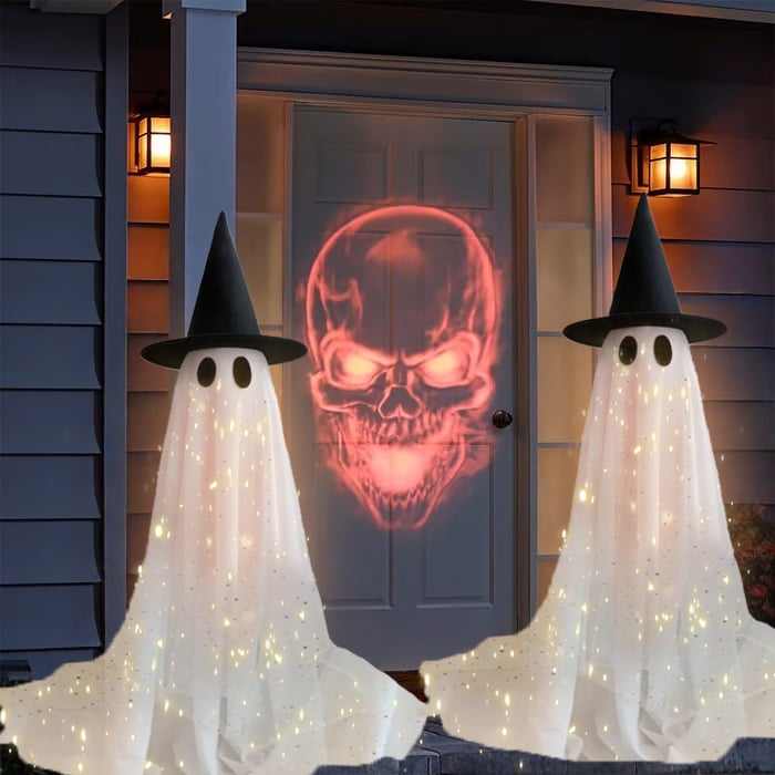 👻✨50% OFF! 🕯️🕸️ Giant Glittering Ghost Decoration – 5.4 ft Tall, Battery-Powered LED Glow & Freestanding Design. Over 1,923 Haunted Homes!✨