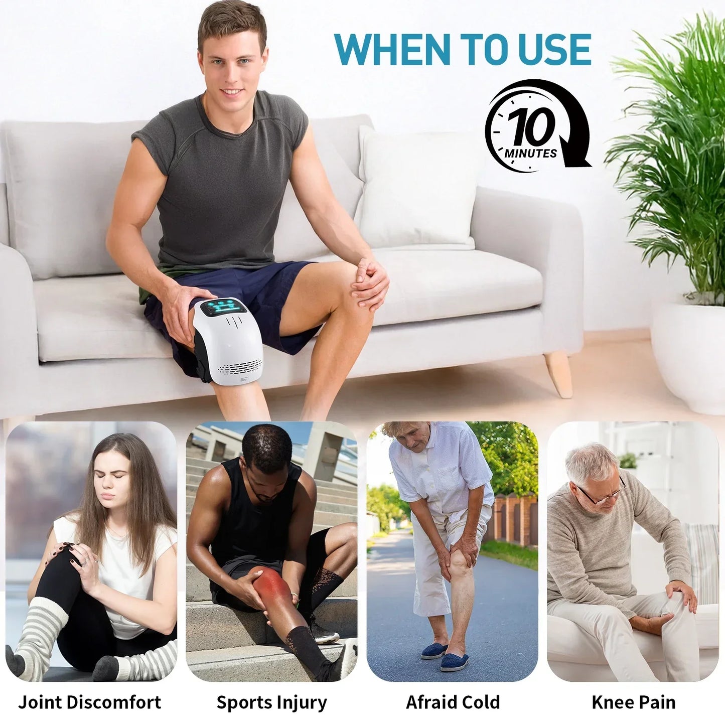 ⏳ Last Day Sale 50% OFF 💥Comfort Electric Knee Massager Rechargeable Knee Massage Machine