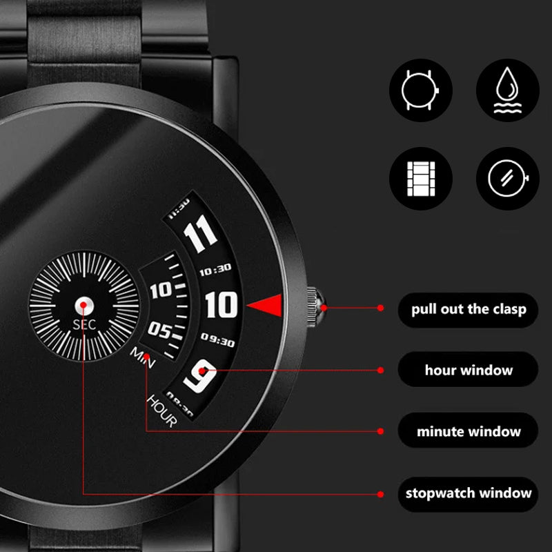 🌌Men's waterproof automatic watch—with steel/mesh/leather watch strap