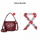 Casual Pleated Bucket Soft Leather Handbag Shoulder Bag