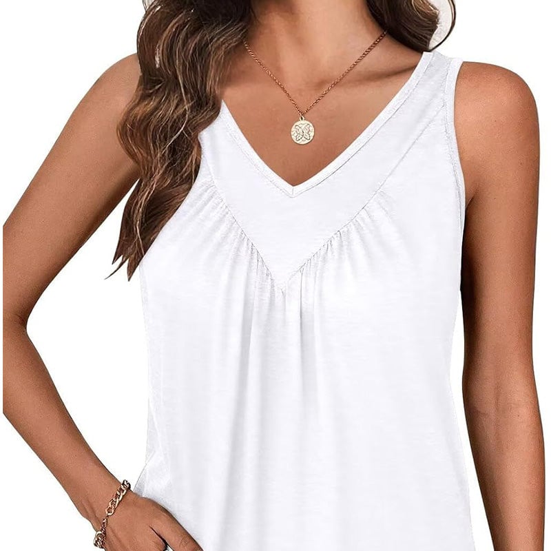 💖Limited Sale 50% OFF💖👚Women Sleeveless V-neck T-shirt