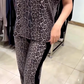🎁2025 Limited Edition✨Women's Fashion Leopard Pattern Comfortable Loose Fit 2-Piece Set