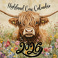 💥Limited Sale 50% OFF🐮Highland Cow Calendar 2026 – Rustic Farmhouse Wall Art & Monthly Planner📅