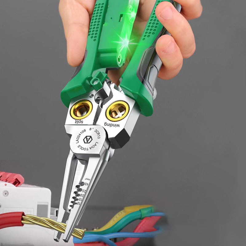 🔥10-in-1 Multi-Functional Wire Stripper Scissors With Electrical Test