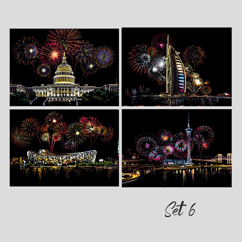 🎨4pcs Creative Scratch Paintings Set with Tool