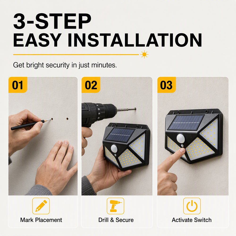 🏠🛡️ IP65 Waterproof & Motion-Activated — Perfect for Gardens, Walls & Pathways 💪