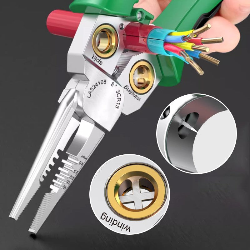 🔥10-in-1 Multi-Functional Wire Stripper Scissors With Electrical Test