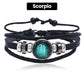 🎁Great Gift🌌Luminous 12 Constellations Bead Leather Woven Bracelet