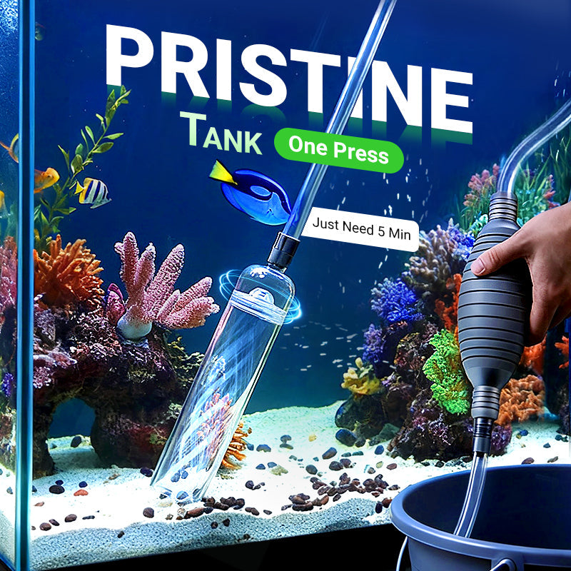 🐠 49% OFF LIMITED STOCK! ✨ Aquarium Vacuum Cleaner with Siphon - Gravel Filter & Flow Control for Effortless Water Change & Tank Maintenance 💦🌿
