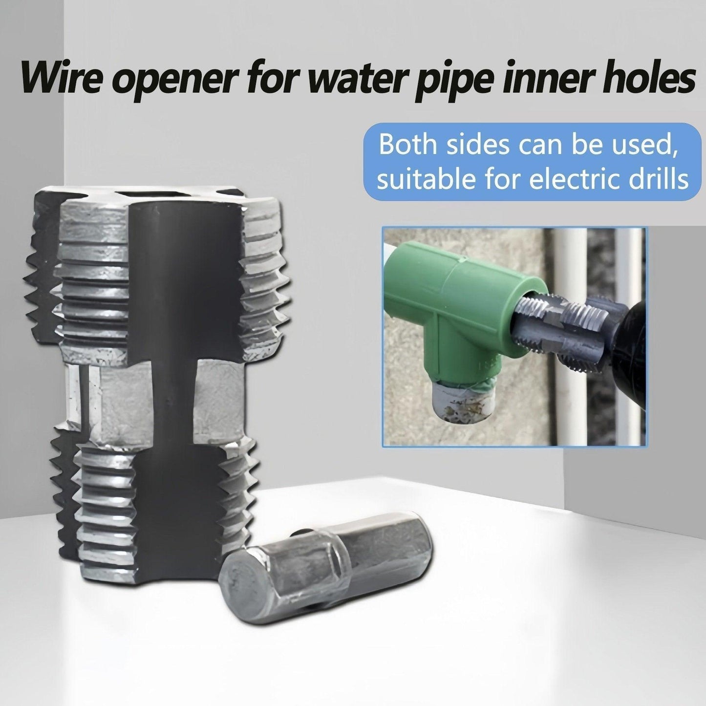 🔥Limited-time Special Offer🔥🛠️Electric Drill Compatible PVC Pipe Threader Kit with Various Die Sizes - Versatile Set, Plumbing Helper Extraordinaire!