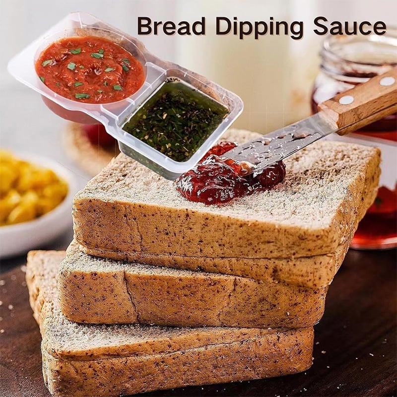 💥BUY 5 GET 5 FREE💥🥐Double Compartment Snack Containers With Lids