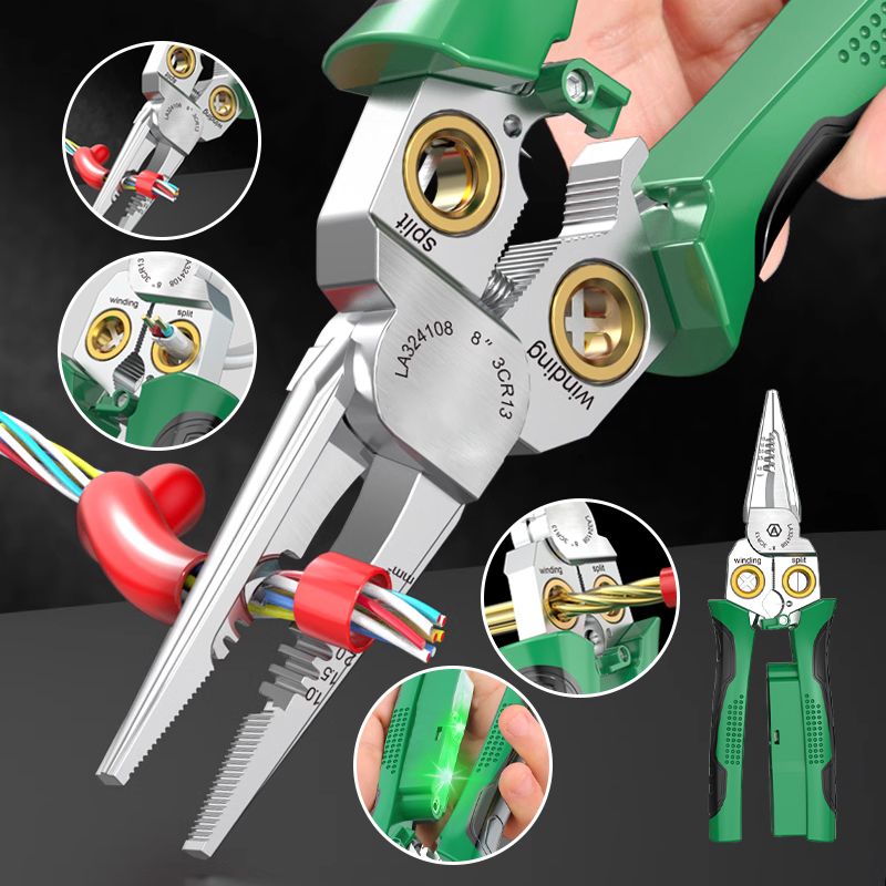 🔥10-in-1 Multi-Functional Wire Stripper Scissors With Electrical Test