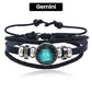 🎁Great Gift🌌Luminous 12 Constellations Bead Leather Woven Bracelet