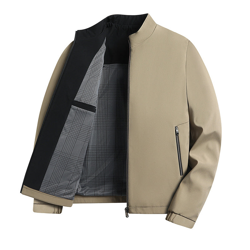 ✨Men's Standing Collar Zipper Casual Jacket