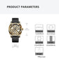 💥Hot Sale 50% Discount⌚Business Fashion Round Dial Leather Strap Analog Mechanical Watch