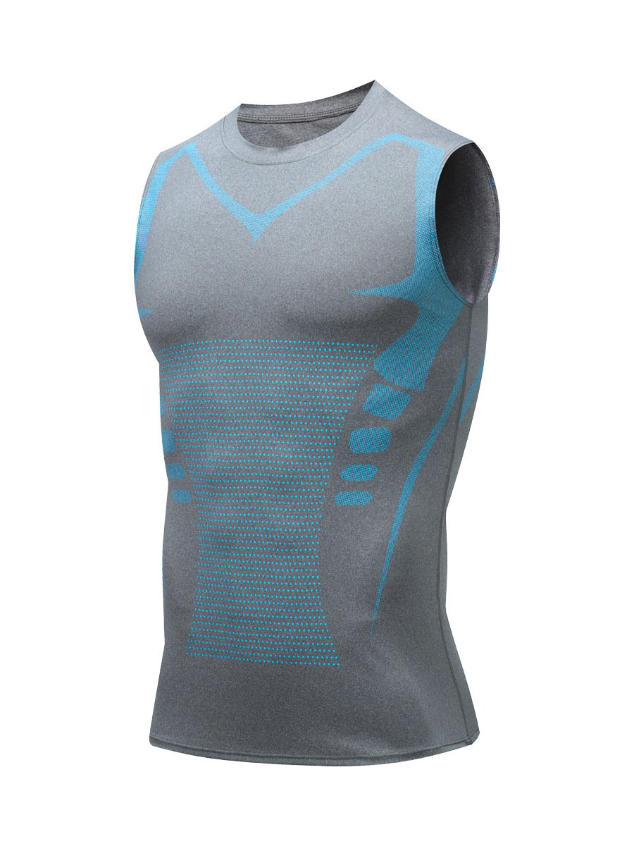 Quick-drying body shaping ionic ice undershirt