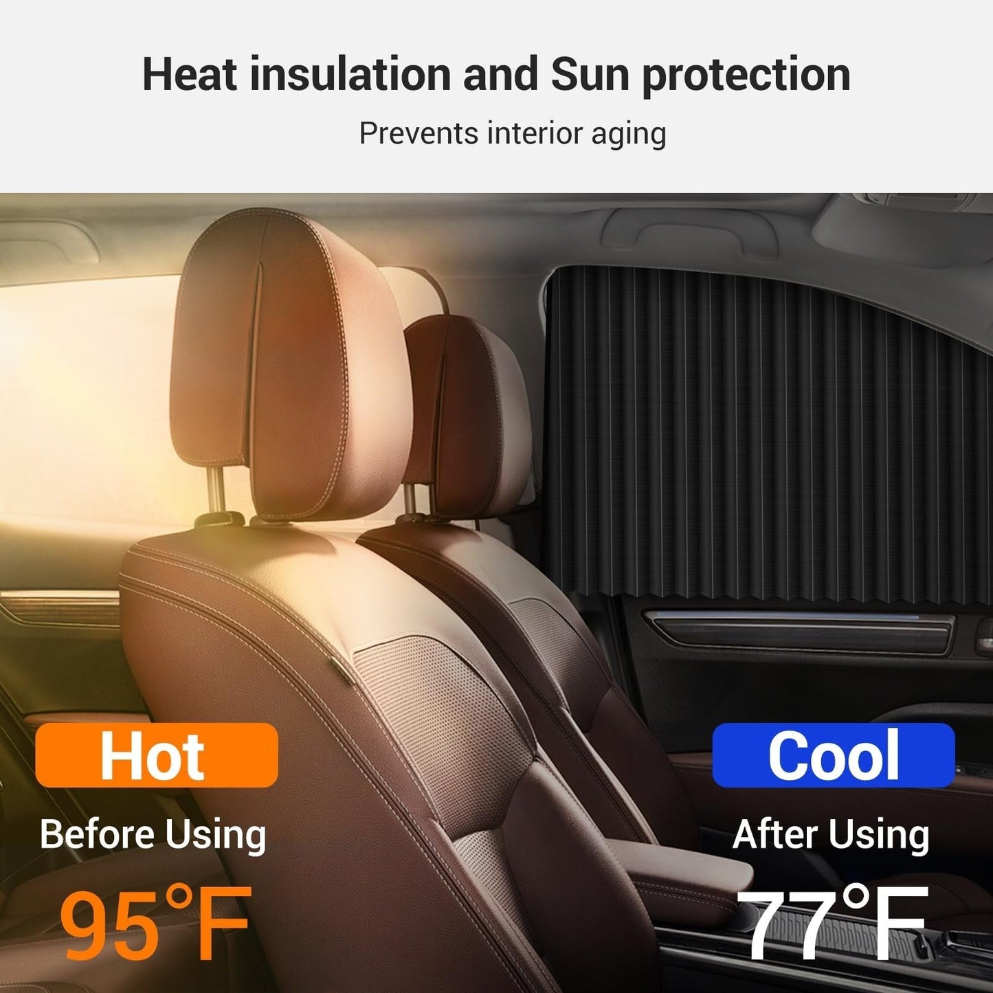 🚗🛡️Magnetic Track Universal Car Side Window Privacy Sunshade Curtain🛡️ Easy Install, Privacy Protection, Essential for Summer Drives!