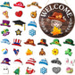🐇 Easter Sale: 50% OFF！！💥Highland Cow Sign Interchangeable Welcome Sign with Magnet Detachable Hats Cute Cattle Hanging